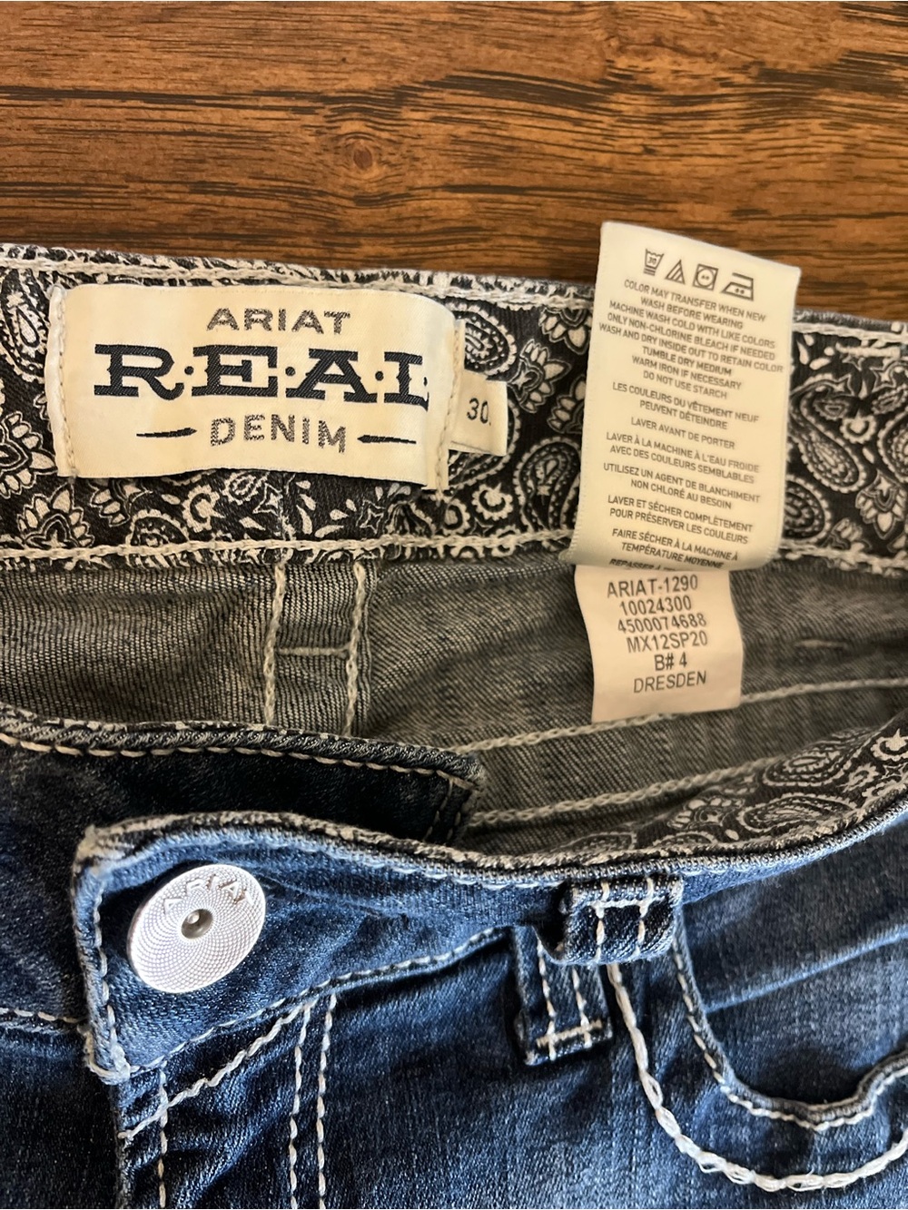 Ariat Real Women's Mid Rise Stretch Ivy Stackable Straight Leg Jeans - Dresden - Picture 15 of 16
